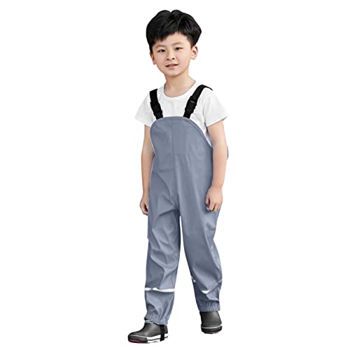 Kids Toddler Waterproof Suspender Rain Pants Fishing Pants Boy Girl Mud Jumpsuit Overalls Rain Gear Pants Rainwear3