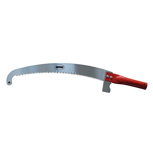 Amig - Seghetto per Potatura in Altezza - Lama in Acciaio 410 mm - Manico in Tubo d'Acciaio con Foro - Uso con Pertiche di Ø25 mm - Sega Manuale per Tagliare Rami e Tronchi Alti - Pertica Non Inclusa