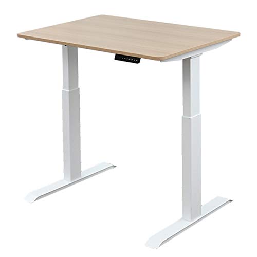 山善(YAMAZEN) 電動 昇降デスク 幅100 スタンディングデスク ELD-FS(MWH) 脚部_ホワイト天板_ナチュラル(木目調)