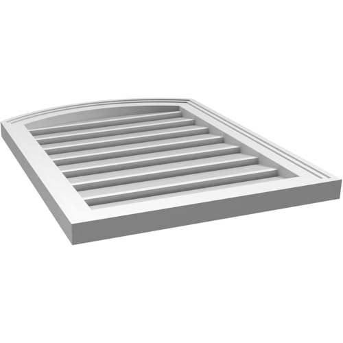 Signature Urethane GVSAR20X2602SF Arch Top Brickmould Frame, Primed Tan Signature Series Surface Mount Gable Vents, 20-in. W x 26-in. H, Unfinished by Signature Urethane - Used condition - Image 5