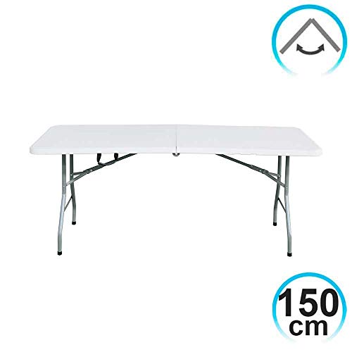Garden House Garage 91 Mesa Plegable 150cm Rectangular Blanca Catering GH91