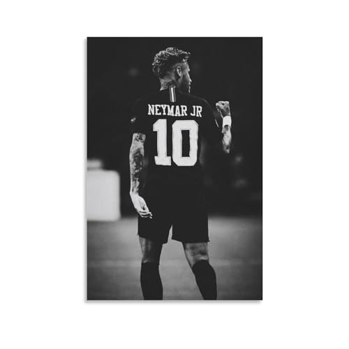 Póster de Neymar del jugador de fútbol brasileño (8) pósteres de impresión artística para pared, póster de pintura para colgar, decoración familiar, 20 x 30 cm