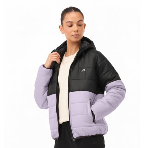 Image of Boldfit jacket for woman puffer winter jacket for woman standard length jackets for women stylish latest hooded winter wear jackets for women cozy jerkins for ladies