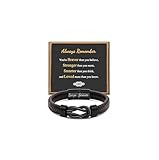 JoycuFF Teen Gift Ideas Men Bracelet Leather Birthday Christmas Gifts for Teens Stocking Stuffers Inspirational Gifts for Teenage Men Him Son Mens Jewelry Thanksgiving