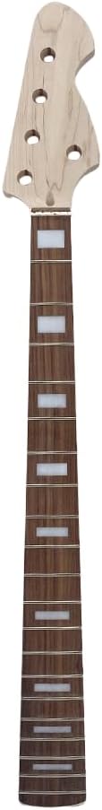 Yinfente 4 String Electric Bass Neck 20 Fret 32 Inch Maple Neck Rosewood Fretboard for Bass Guitar Building Replacement Bass guitar(38mm Nuts)