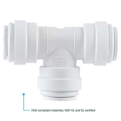 John Guest Speedfit 1/4 Inch Union Tee Connector, Push To Connect Plastic Plumbing Fitting, Pp0208Wp #TOP3