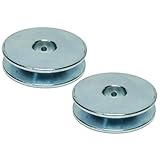 ORALOCK for 2PK All Steel Flat Mount Wire Rope Cable Pulley 2 1/2 OD 3/4 ID Universal