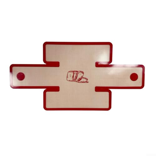 Forro de silicona para pan de pulgadas, antiadherente, reutilizable, seguro, para transferencia de pan de 9 x 5, resistente al calor hasta 232.2 °C a masa de lavavajillas, sin BPA (negro/gris/rojo