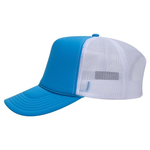 Image of OTTO Polyester Foam Front 5 Panel High Crown Mesh Back Trucker Hats in 97, Bulk, Wholesale