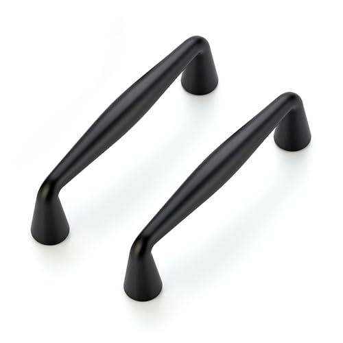 Image of Ravinte 10 Pack 3 Inch Matte Black Kitchen Cabinet Handles Solid Zinc Alloy Cabinet Pulls Cupboard Hardware Drawer Handles