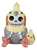 Ebros Gift 3' Tall Furrybones Cheeky The Mother Hen with Chick in Egg Shell Collectible Figurine Skeleton Monster Full Costume Furry Bones Skeletons Sculpture
