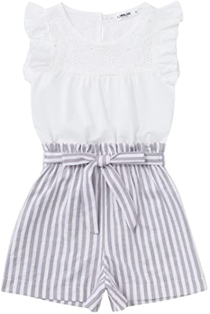 LIONJIE Kids Girls Summer 2 Piece Outfits Clothes T-Shirt Tops and Shorts Pants Sets