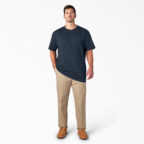 Dickies Mens Heavyweight Crew Neck Short Sleeve Tee Shirt, Dark Navy, Large US - Image 4