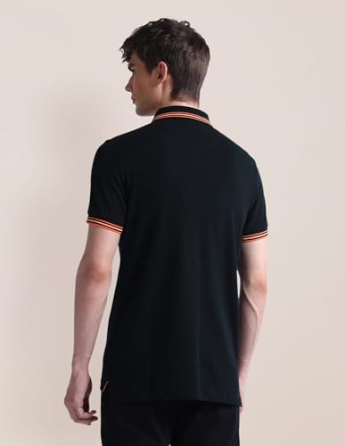 Image of U.S. Polo ASSN. Solid Slim Fit Polo T Shirts for Men - 100% Cotton, Half Sleeves Mens Tshirt