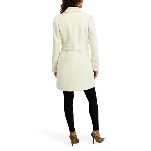 kensie Women's Outerwear Button Up Twill Wool Coat4