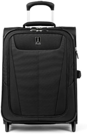 Travelpro Maxlite 5 Softside Expandable Upright 2 Wheel Luggage, Lightweight Suitcase, Men and Women, Black, Carry-On 20-Inch