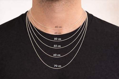 MYSTIC JEWELS – Chaîne fine en argent sterling 925 style Gourmette| 6 tailles (40 à 70 cm) | Pochette cadeau incluse – vue 5