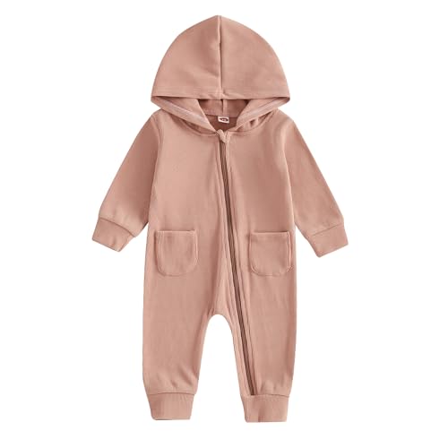 Fall Baby Clothes Newborn Boy Girl Hoodie Romper Long Sleeve Jumpsuit Winter Infant One Piece Outfit