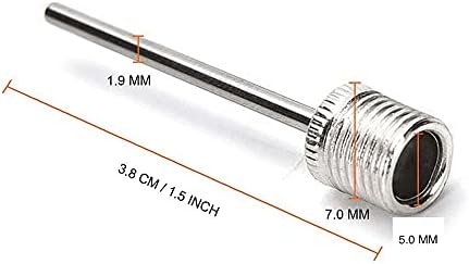 PremierAdapter Dual-Airflow Double-Speed Fast Inflating Pump Needle (Pack of 5) Adapter Needle Ball Football Rugby Volleyball Netball Valve Adapter [TY95]
