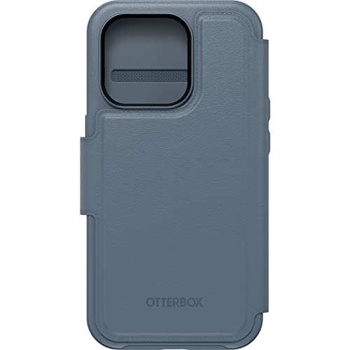 Image of OtterBox Detachable Folio Wallet (Case Sold Separately) for MagSafe - iPhone 15 Pro and iPhone 14 Pro - BLUETIFUL (Blue)