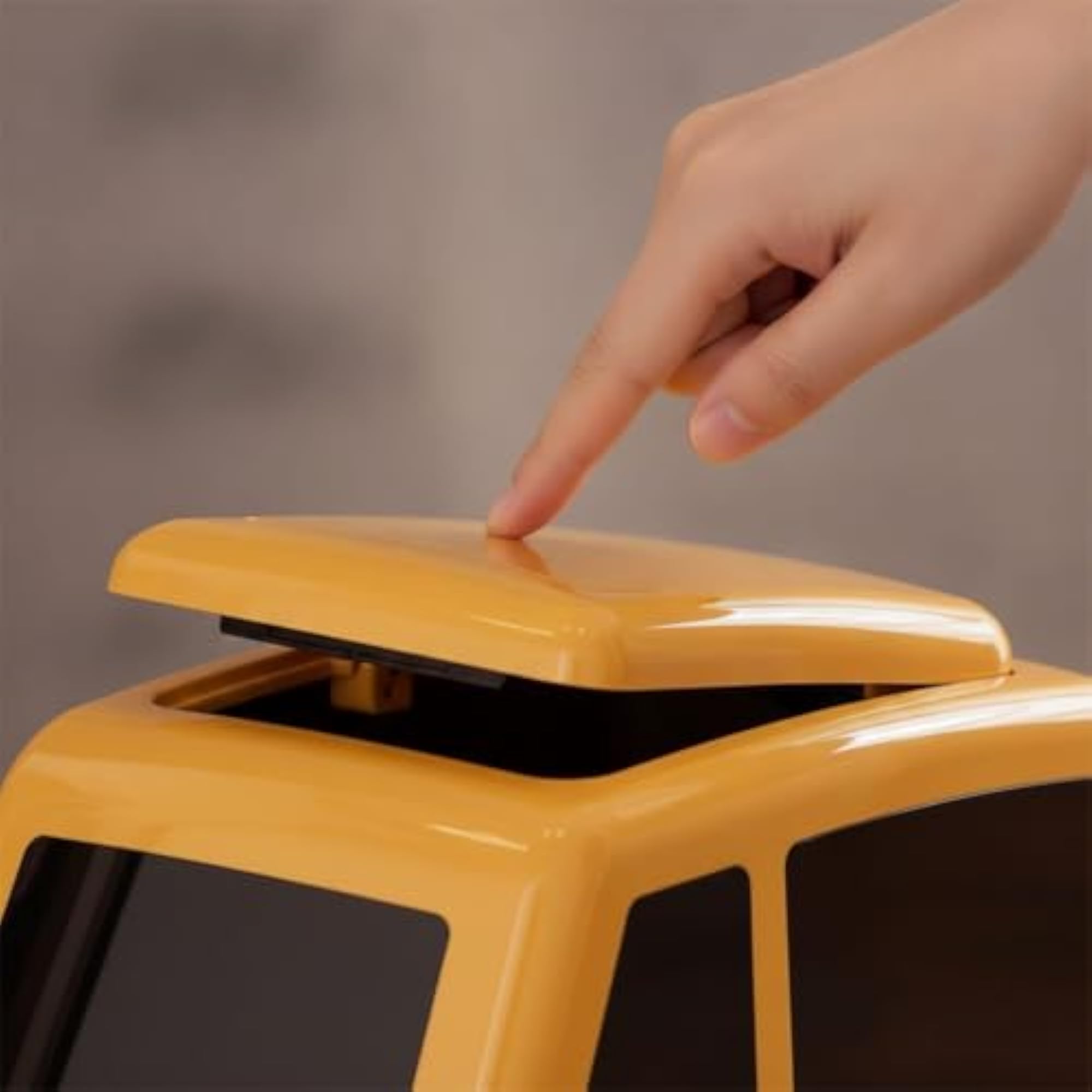 Playful Bus Trash Bin Compact Trash Bin with Wheels