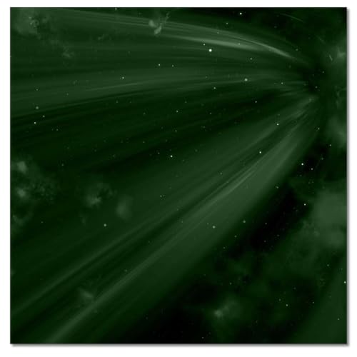 Peinture imprimée sur toile vert bouteille 90x90 cm Abstraction H6803M - 2