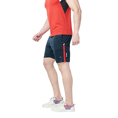 Image of Berge' Men's Instadry Dryfit Polyester Lightweight Soft Fabric Long Shorts With Secure Zipper Pockets for Casual Sports, Running, Gym, Jogging | Half Pants