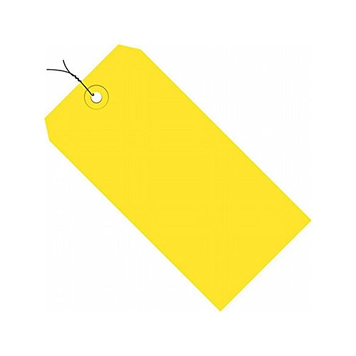 Pre-Wired Colored Shipping Tag #2, 13 Point, Pre-Wired, White, 3.25" x 1.62" - Case of 1,000