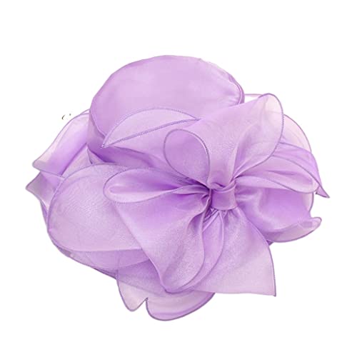 Chapeau de mariage d'organza haut de gamme grand chapeau de soleil rétro en maille
