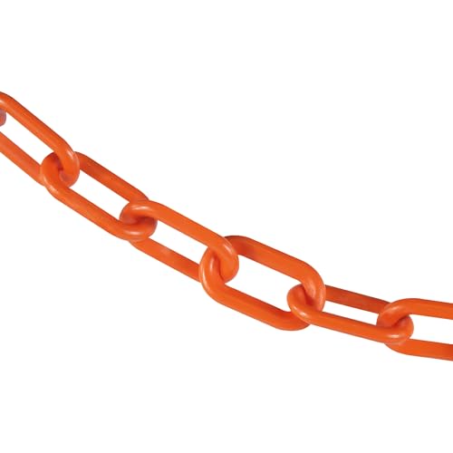 Image of Mr. Chain Plastic Barrier Chain, Orange, 25 ft Length (50012-25)