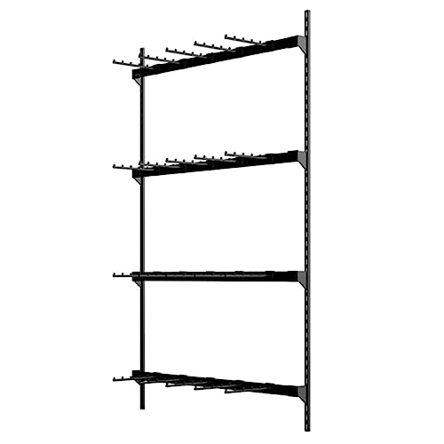 Estante de ropa interior ajustable montado en la pared, organizador de exhibición para ropa de boutique, pantalones cortos, calcetines, pantuflas, accesorios de traje de baño, color negro, 150 x 150