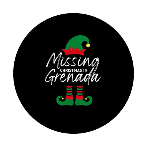 Missing Christmas in Grenada PopSockets Swappable PopGrip, Black - Image 3