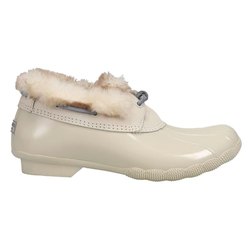 Sperry Womens Saltwater 1-Eye Duck Casual Boots Ankle Low Heel 1-2' - Off White - Size 8 M
