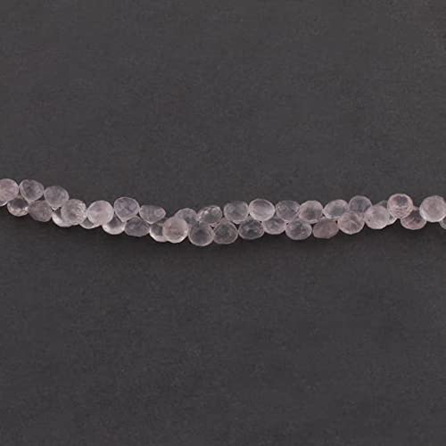 Quartz rose facetté oignon LKBEADS anti-ternissement pour enfilage briolettes réussi