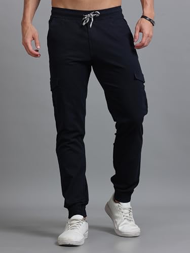 Image of U.S. Pitchers Mens Twill Laffer Cargo Joggers I 6 Pocket Utility Pants I Stylish Comfort Fit I 12 Colors I Sizes 30 to 38