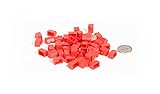 Plastic Houses: Red Color Monopoly Replacement House (Colored Miniature Town & City Buildings, Board Game Playing Pieces)