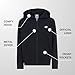 New Balance Boys Zip Up Hoodie – Full Zip Premium Cotton Blended Fleece Sweatshirt with Lined Hood, Comfortable Fit Black