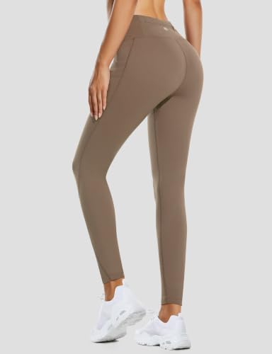 Image of baleaf Women's Fleece Lined Leggings Thermal Warm Winter Tights | 25 inch /27 inch, Water Resistant, Pockets, Running, Hiking, Yoga, Skiing, Travel, for Cold Weather, Leggings for Women