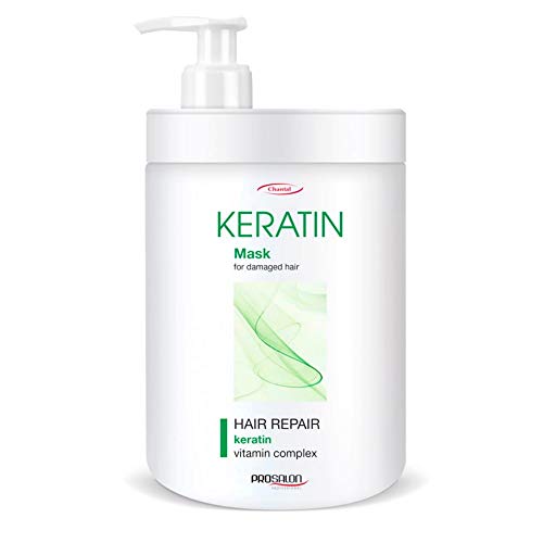 Prosalon - Máscara de queratina profesional con complejo vitamínico para cabello seco y dañado, 1000 g