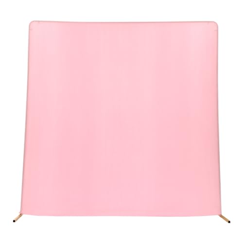 2 x 2 m arco de globos para ceremonias, arco de metal para boda, arco de fondo con funda de tela elástica para cumpleaños, fiestas, decoración de jardín (dorado y rosa)