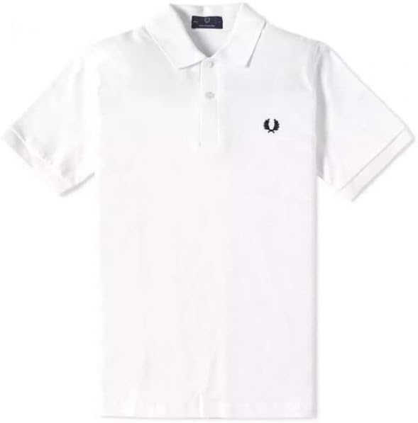 Fred Perry Reissues Original UK Plain Polo White Navy (46)
