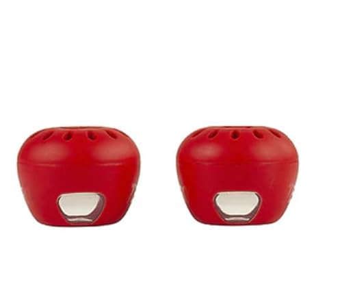 Rocky Mountain Goods Fruit Fly Traps Pack of 2 - Indoor/Outdoor Apple Shaped Traps - for Use Around Food - Lasts up to 90 Days - Safe and Quick Acting - Catch Monitor Window