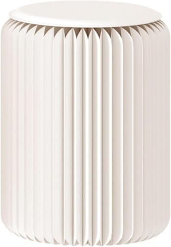 Lamanttスツール 丸椅子 子供用スツール 折りたたみ式 室内装飾 ペーパーツール 家具 軽量 コンパクト 持ち運び可能 組み立て簡単 玄関、寝室、リビングルーム、家庭用 (白,36*52cm)