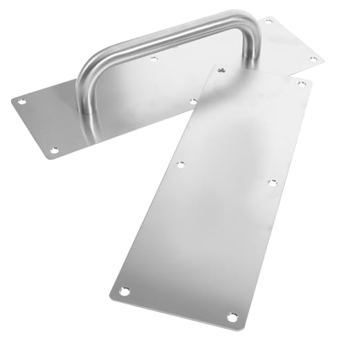 HOMSFOU 不??プルプッシュドアハンドル 防火ドア用広ベースプレート 耐荷重強化 商業施設 店舗 公共施設対応