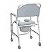 Drive Medical 11114KD-1 Shower Chair / Commode Chair with Casters,Grey