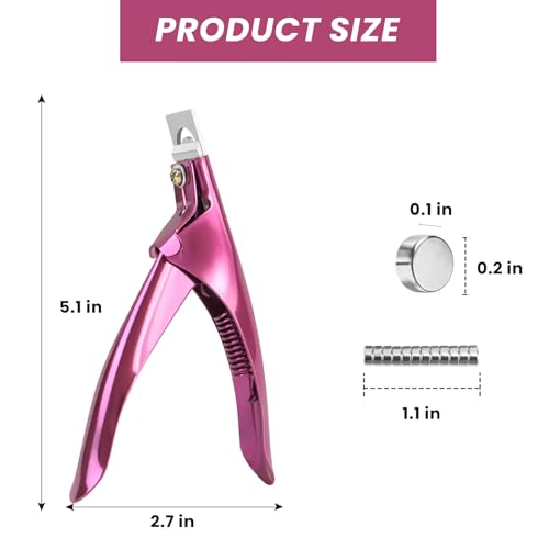 Alicate cortaúñas acrílico con magnetos sizer Rose miniatura 2