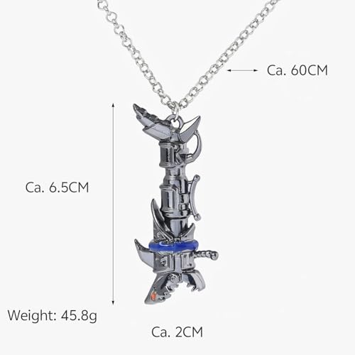 XUANHEY Collier Arcane-JINX Cosplay Collier Requin Halloween Costume Accessoires Pendentif Fête Colliers Cadeau pour Femme Homme – vue 2