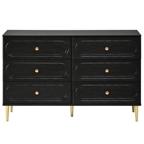 Armario auxiliar negro de 6 cajones para renovar el estilo de tu comedor 7
