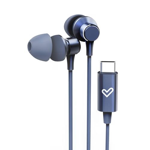 Energy Sistem Metallized Type C – Auriculares intrauditivos (Conexión Tipo C, Micrófono, Control de Volumen, Aluminio, Plástico Reciclado)