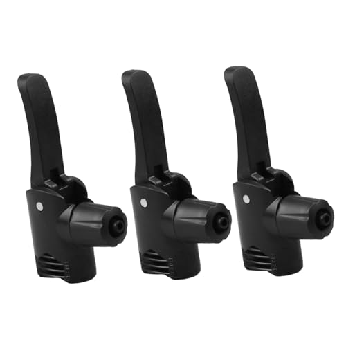 ledmomo 3個 軽量デュアルヘッド自転車空気入れアダプター バイク用ポンプヘッド互換 バルブ接続簡単 複車種対応ヤインフレーター用